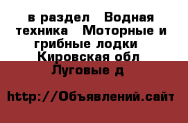  в раздел : Водная техника » Моторные и грибные лодки . Кировская обл.,Луговые д.